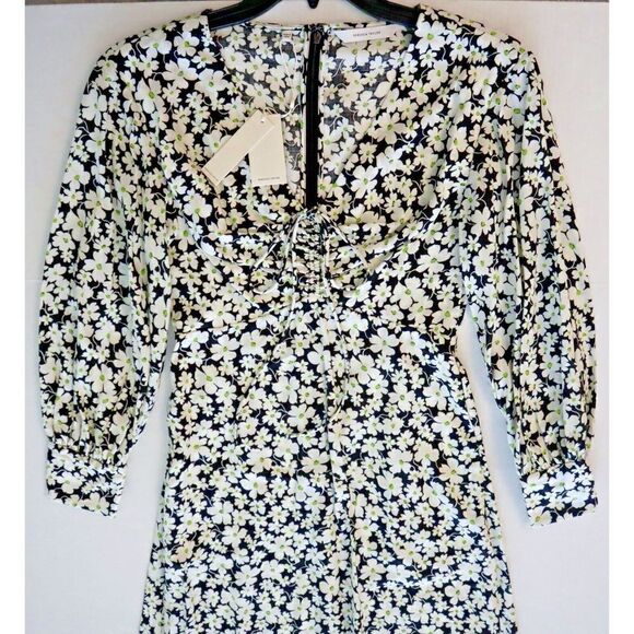 Rebecca Taylor 722953D133 Women's Sz 2 Paige Floral Print Long Sleeve Dress - Picture 12 of 16